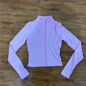 Women's Pink Zip-Up Top